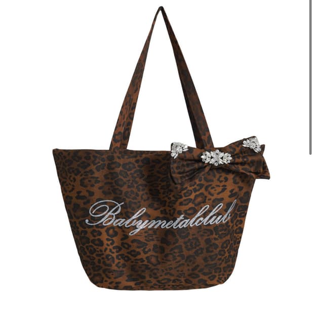 베이비메탈클럽 Jewel leopard ribbon bag
