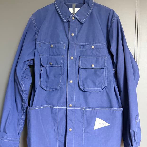 (4)앤드원더 셔츠 자켓 블루