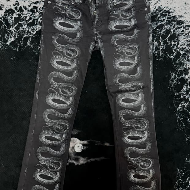 히스테릭 글래머 스네이크 진 