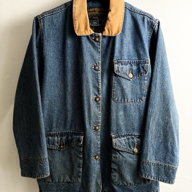 Eddie Bauer Corduroy Collar Denim Jacket
