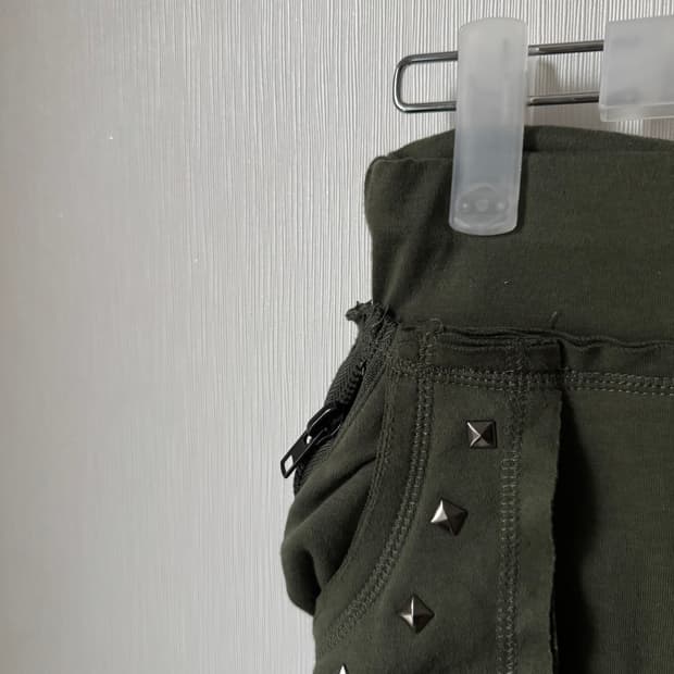 아카이브 벌룬포켓 스터드 카고 롱스커트 치마 펑크 y2k 락시크