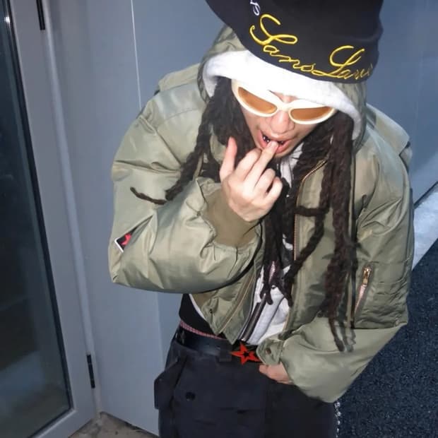 SANSLAWS 자수 니트 캡 / 둘레 약 61cm