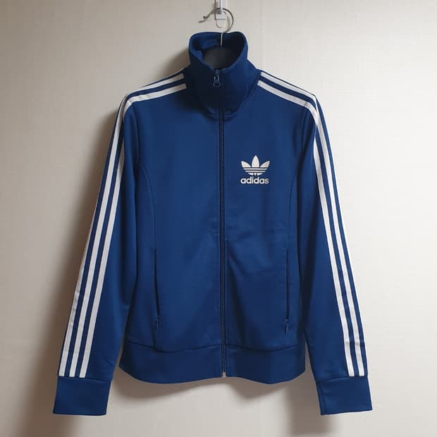 아디다스 유로파 트랙탑 플로럴 패턴 져지 사파이어 블루 90