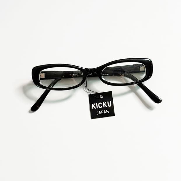 90s KICKU JAPAN 뿔테 캣아이 프레임 빈티지 안경