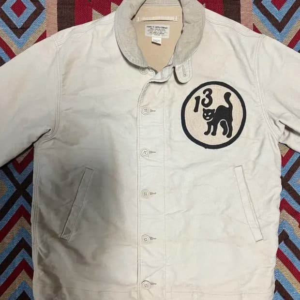 RRL 더블알엘 덱자켓 블랙캣 L