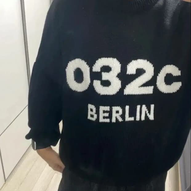 [XL] 032C 베를린 셀피 니트 스웨터 블랙