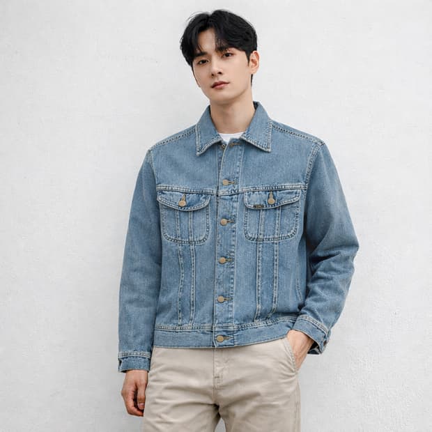 리(Lee) 오리지널 리벳 데님 자켓 중청