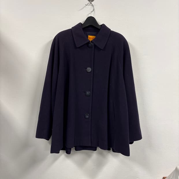 KENZO 네이비 케이프 코트 M