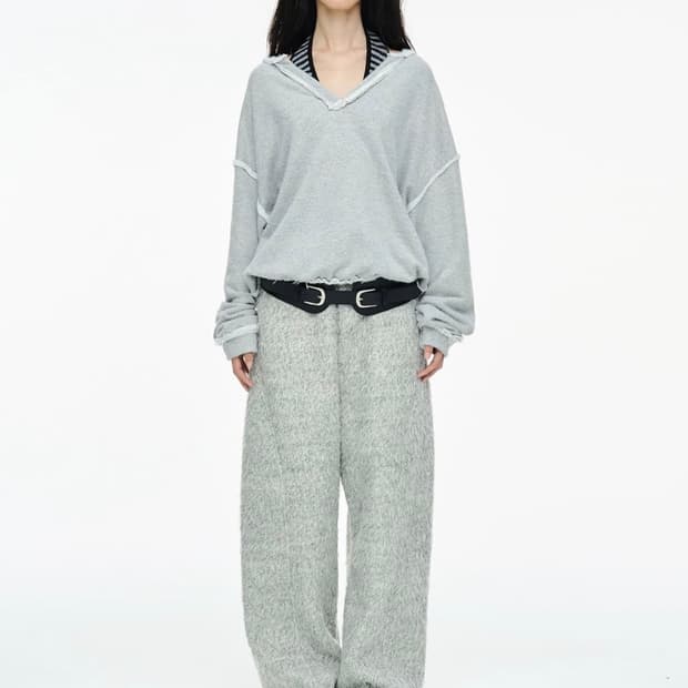 세릭 헤어리 와이드 팬츠