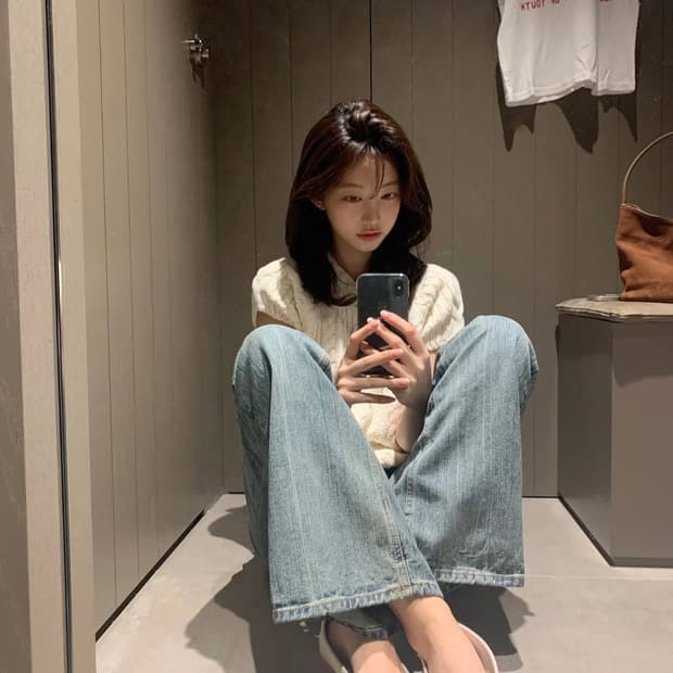 제니오 리본 플랫슈즈 240