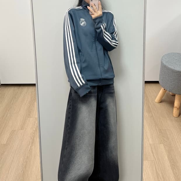 아디다스 레알 마드리드 그레이 트랙탑 져지