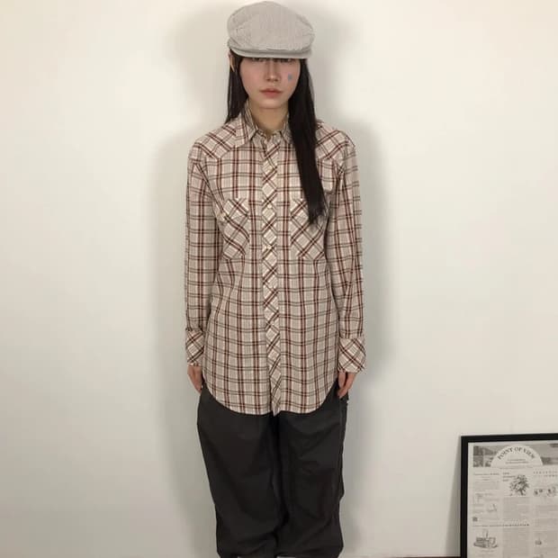 Banana Republic Plaid Western Shirt