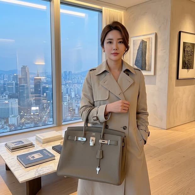 에르메스 버킨 30 카키 은장