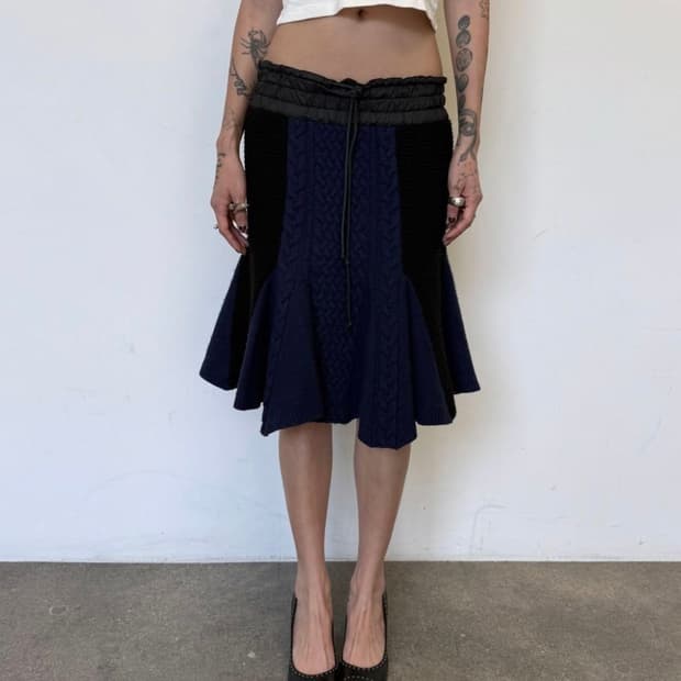Sacai luck knit skirt (Ivory)