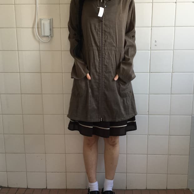 Glossy high neck jacket