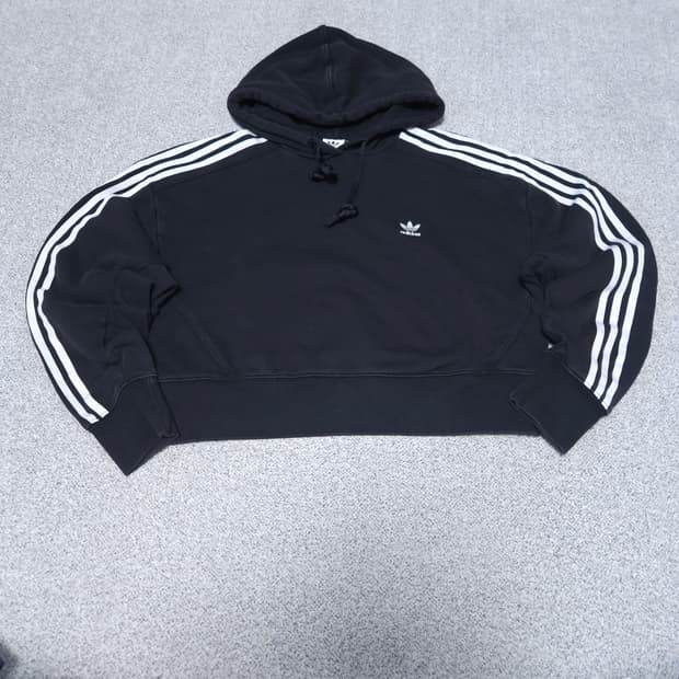 아디다스 파이어버드 크롭 후드티 S