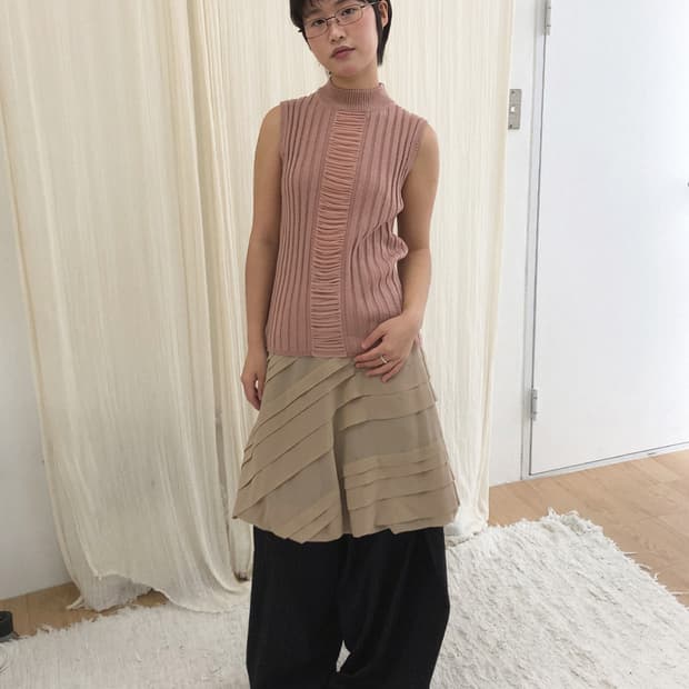 vintage frill layered skirt