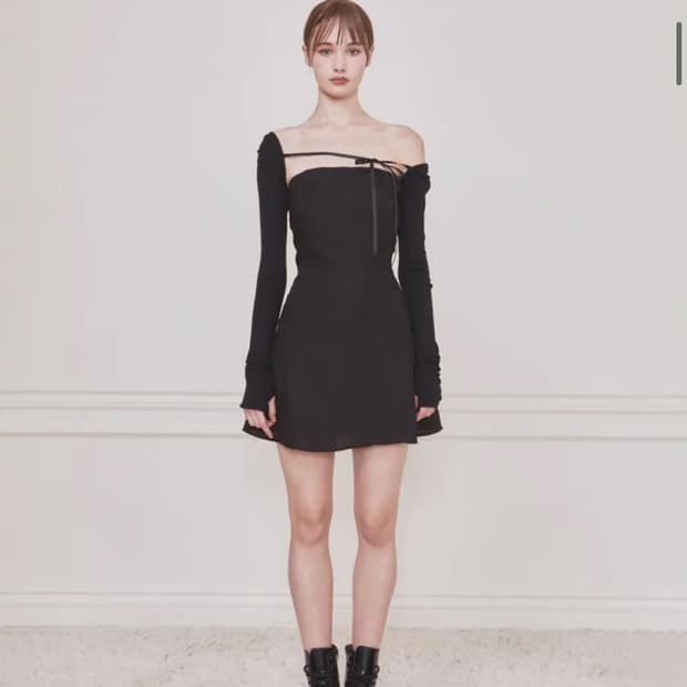 낫 유어로즈 페이 볼레로 드레스 (블랙)