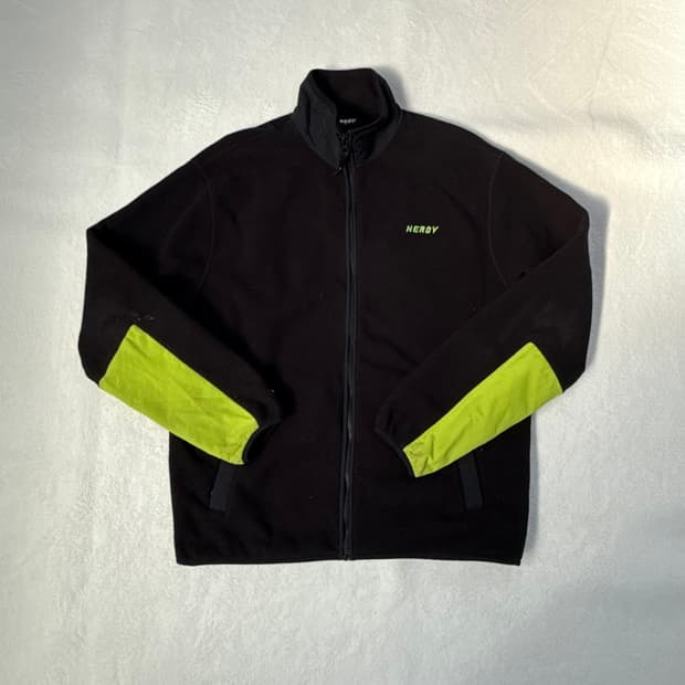 S 널디 배색 플리스 집업 0303T