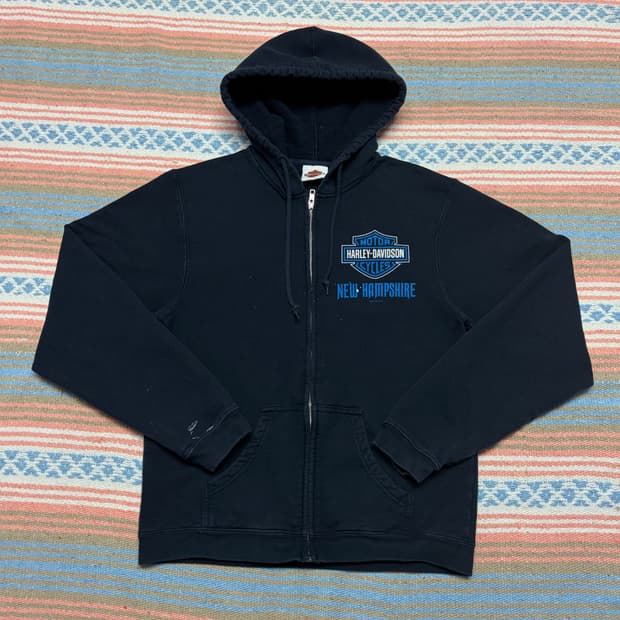 00s 미국 빈티지 할리데이비슨 후드티 후드집업