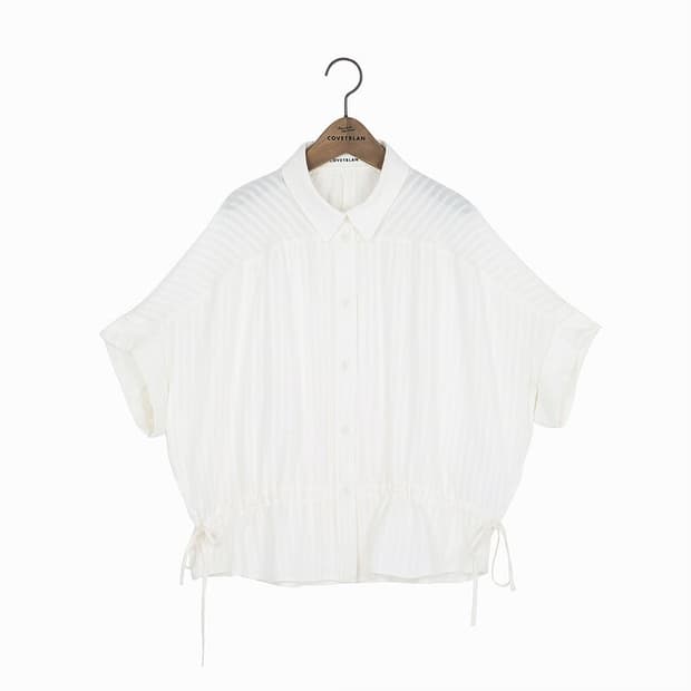 코벳블랑 밑단 스트링 셔츠 블라우스