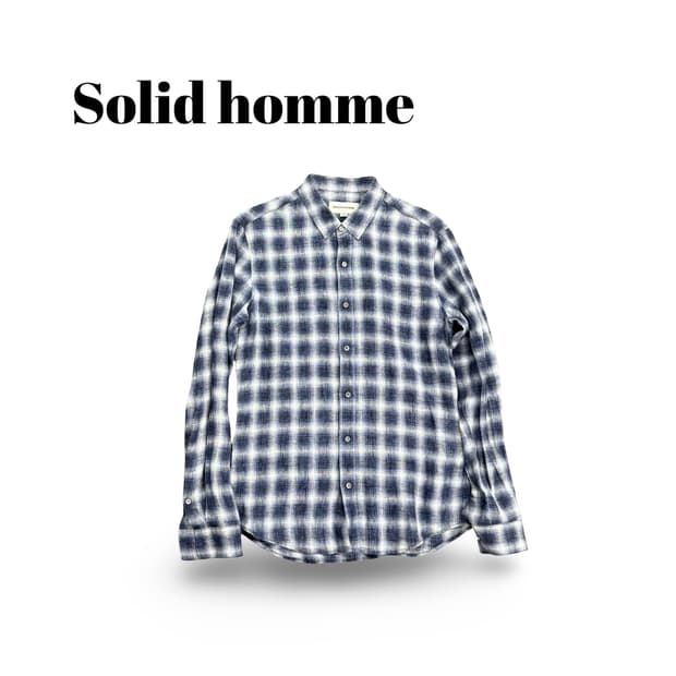 (90)솔리드옴므체크셔츠