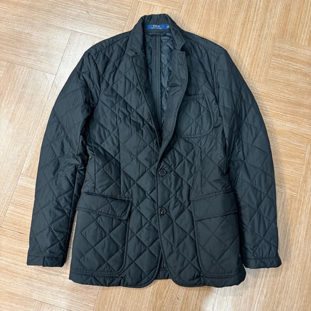 폴로 랄프로렌 우먼즈 블랙 패디드 블레이저 자켓