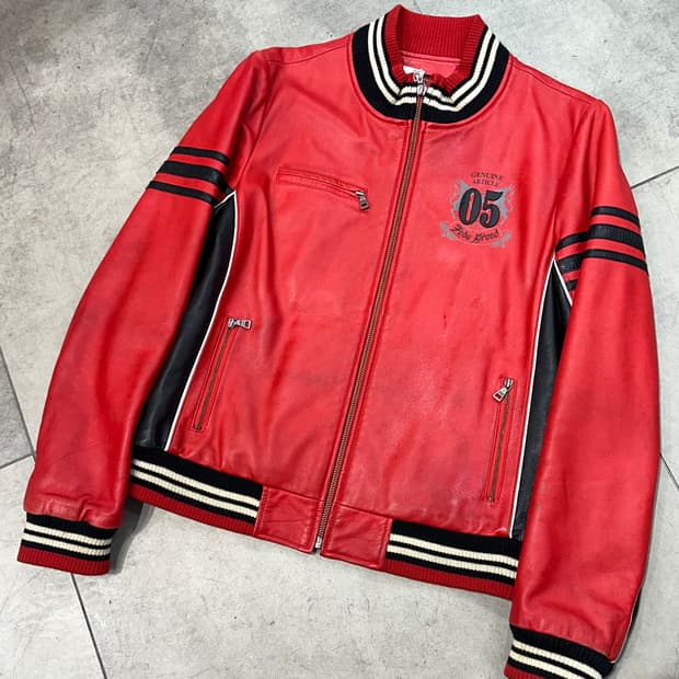 00s Fubu 양가죽 레더 자켓