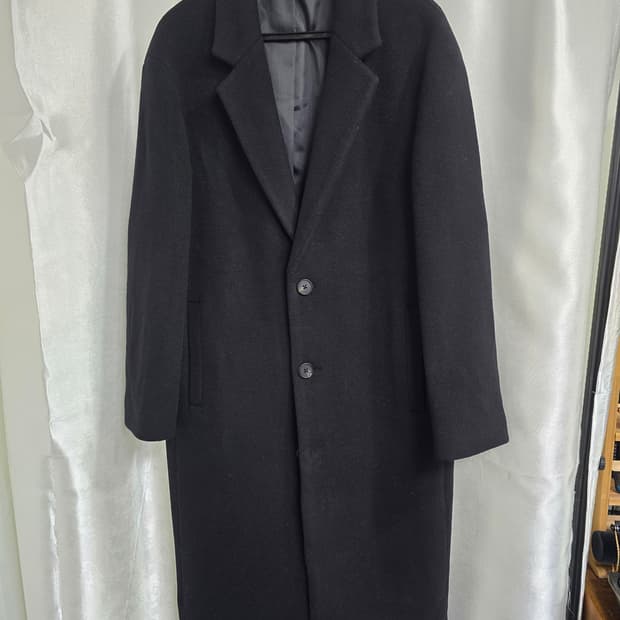 무신사 블랙 캐시미어 롱코트 (1546)