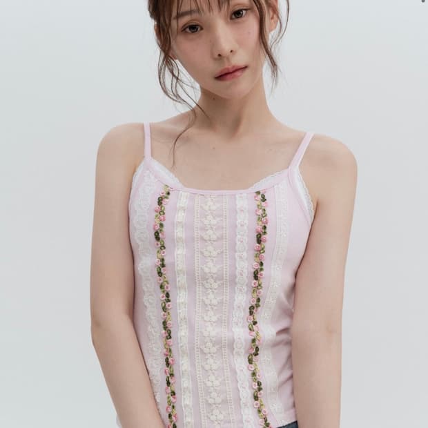 하이스쿨디스코 로즈 레이스 슬리브
