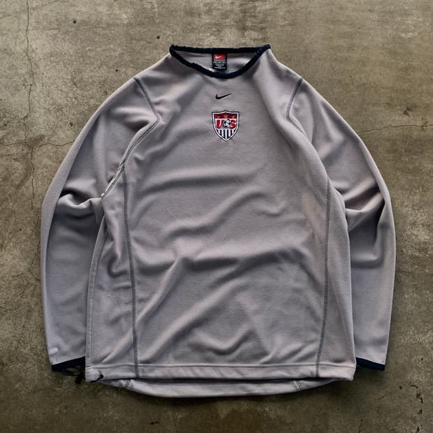 2000s 나이키 미국 축구 국가대표팀 써멀핏 플리스 풀오버