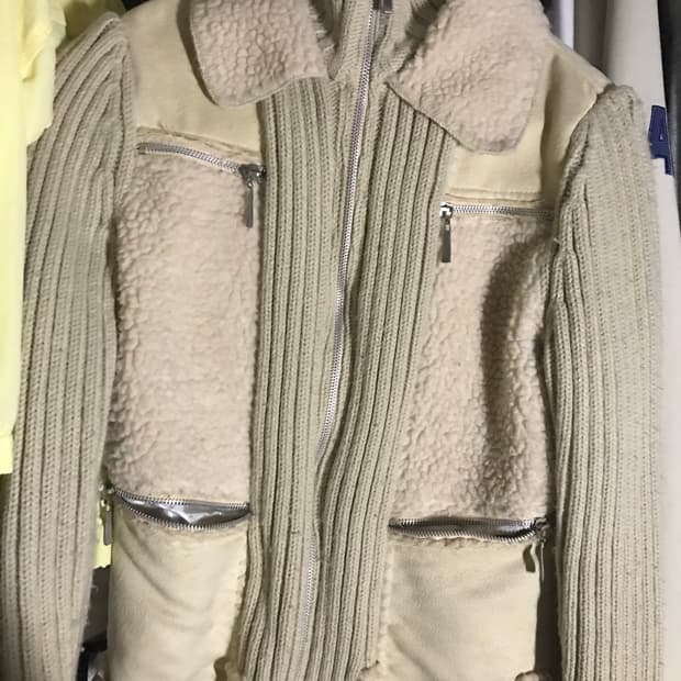 빈티지 무스탕 니트 자켓 