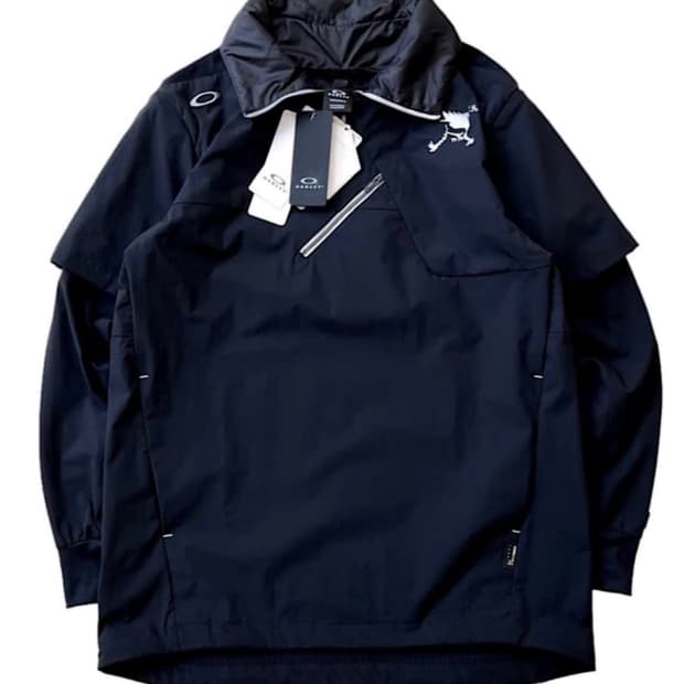 오클리 SKULL 2WAY 윈드브레이커 풀오버 블랙 자켓
