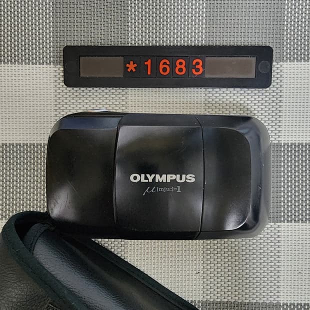 올림푸스 뮤 1 블랙바디 필름카메라 파우치포함