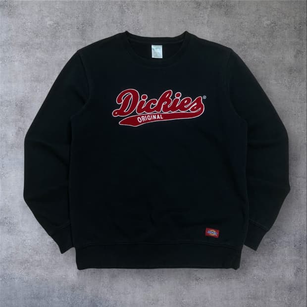 디키즈 스펠아웃 빅로고 블랙 맨투맨