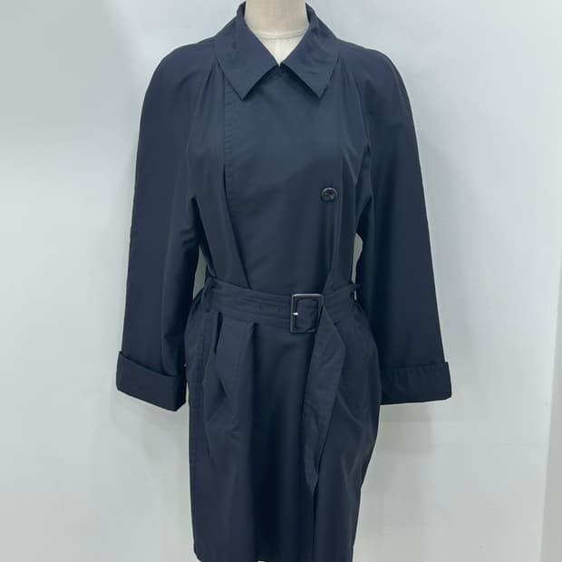 꾸레쥬 실크 더블 트렌치