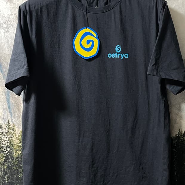 L) ostrya 오스트리야 차콜 반팔 티셔츠