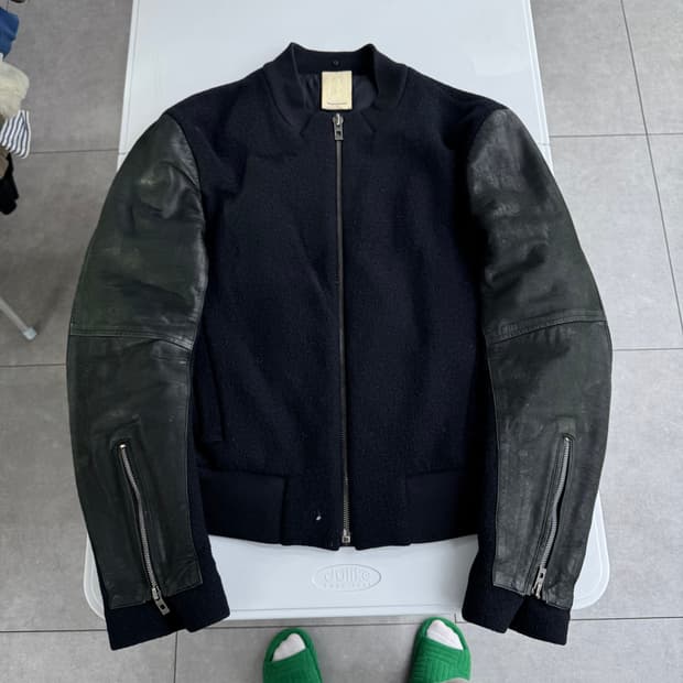 우영미 레더암 자켓 