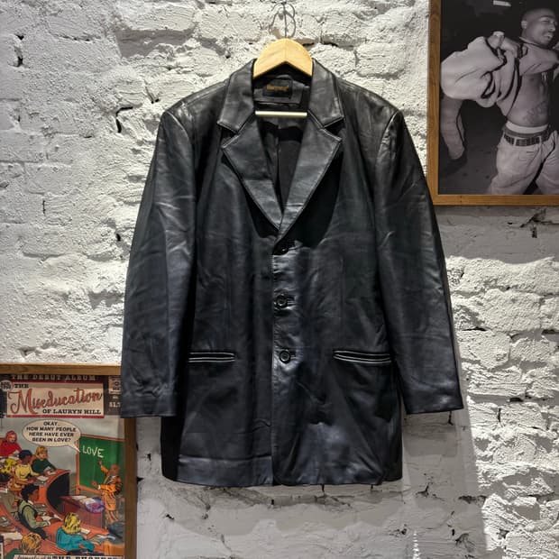 빈티지 양가죽100% 블레이저 레더자켓