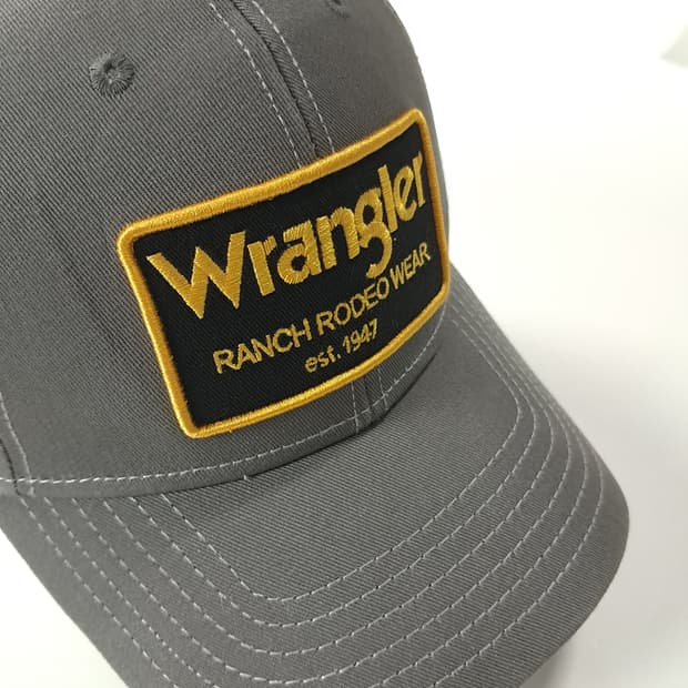 랭글러 런치 로데오 웨어 자수 로고 그레이 볼캡 P2116