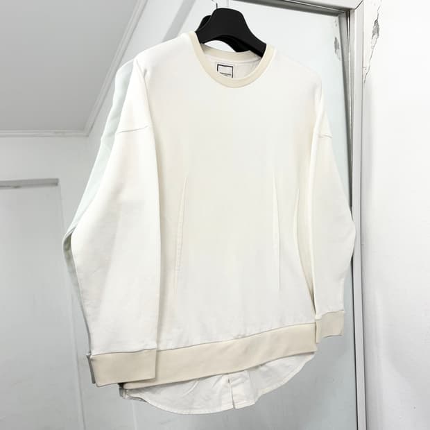 우영미 셔츠 레이어드 맨투맨