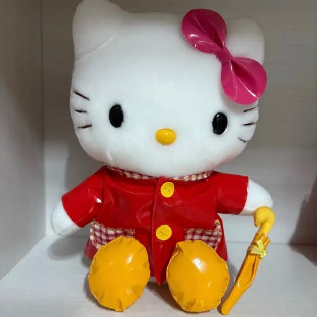 고전키티인형 우비키티 고전산리오