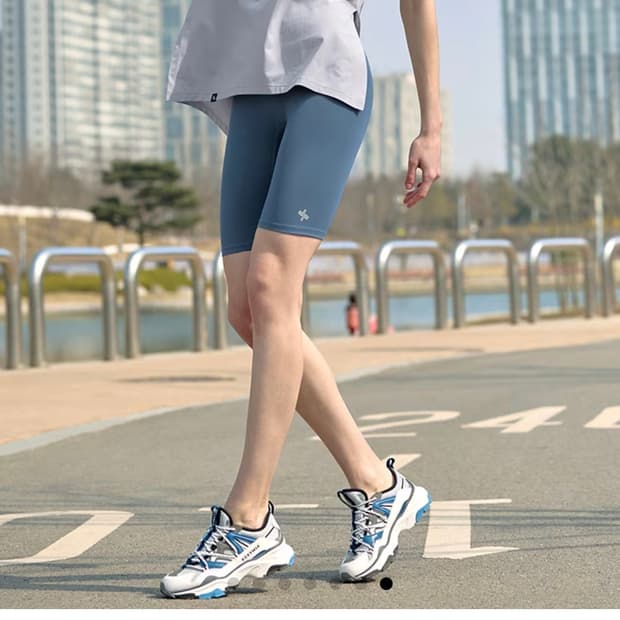 젝시믹스 5부 레깅스 블루