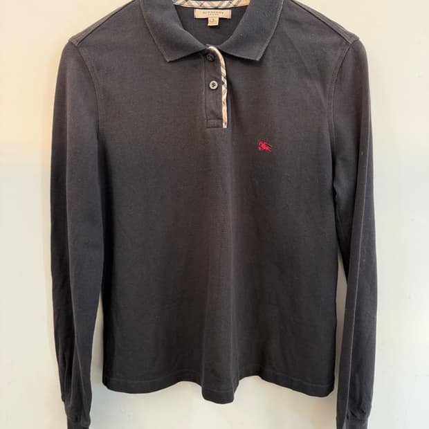 버버리 긴팔 카라티