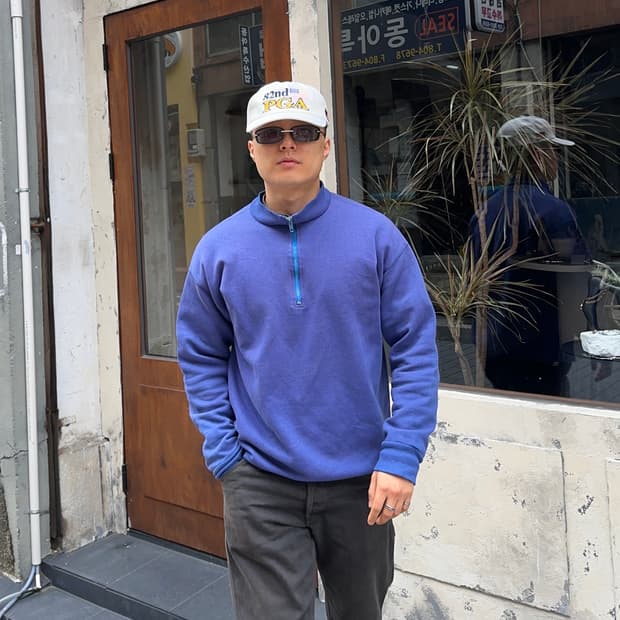 90’s Discus Athletic faded half zip-up 