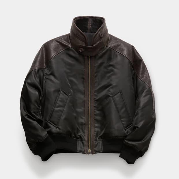 [XL]쿠어 하이넥 시어링 믹스드 MA-1 점퍼