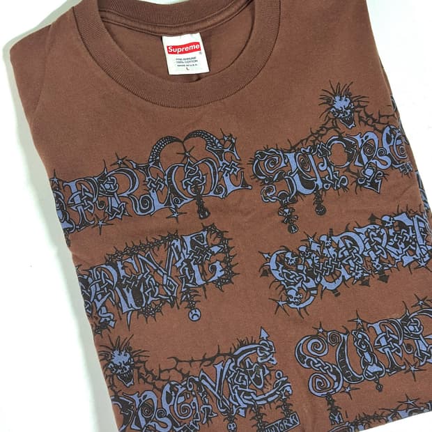 슈프림 웜뱃 티셔츠 브라운 Wombat T-shirt 