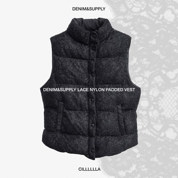[M] DENIM&SUPPLY 데님앤서플라이 레이스 나일론 패딩조끼