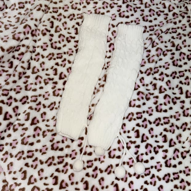 미소녀 갸루 퐁퐁 레그워머 빈티지