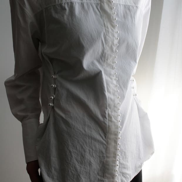 3.1 Phillip Lim white beads shirt 